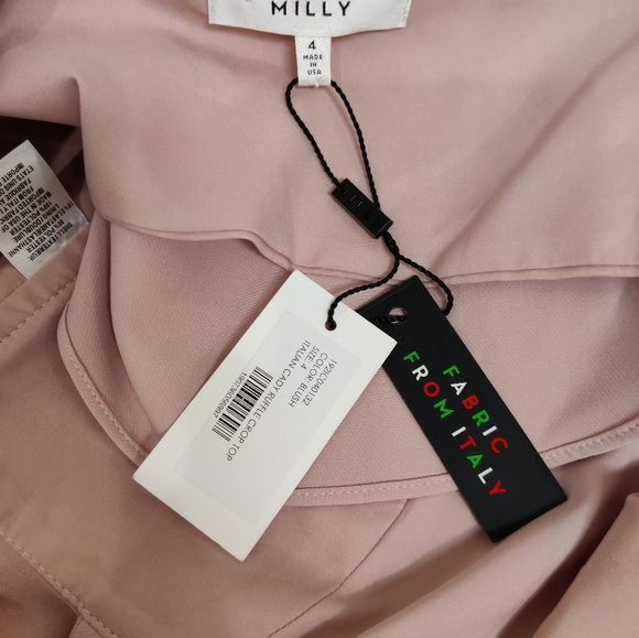 Milly Blush Ruffle Crop Top NWT - 4 - Picture 7 of 11